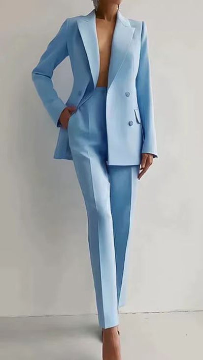 Alisha | Ensemble blazer et pantalon à coupe droite