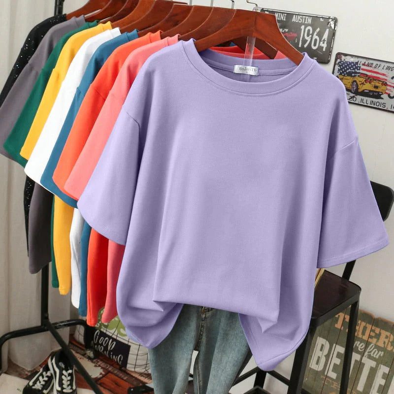 Variant image for T-shirt Rhoswen Oversized – Coton Doux et Respirant, Décontracté-22