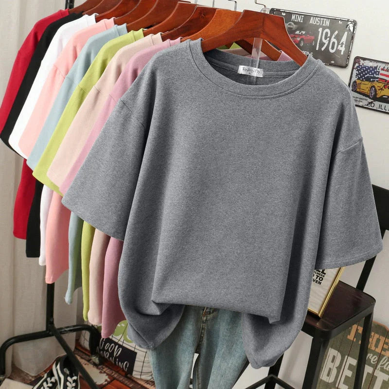 Variant image for T-shirt Rhoswen Oversized – Coton Doux et Respirant, Décontracté-29