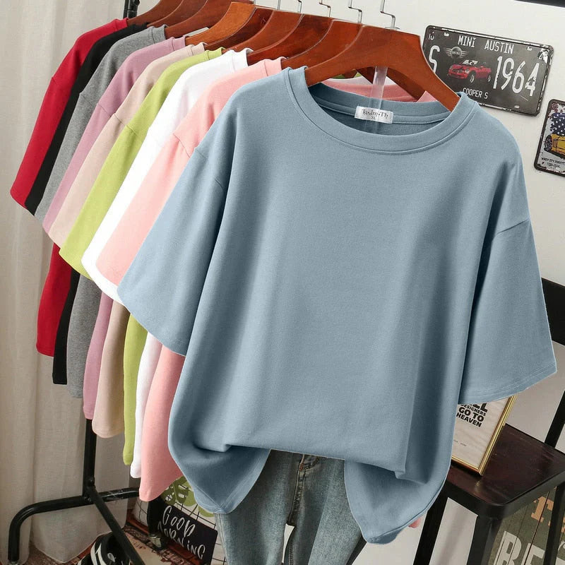 Variant image for T-shirt Rhoswen Oversized – Coton Doux et Respirant, Décontracté-50