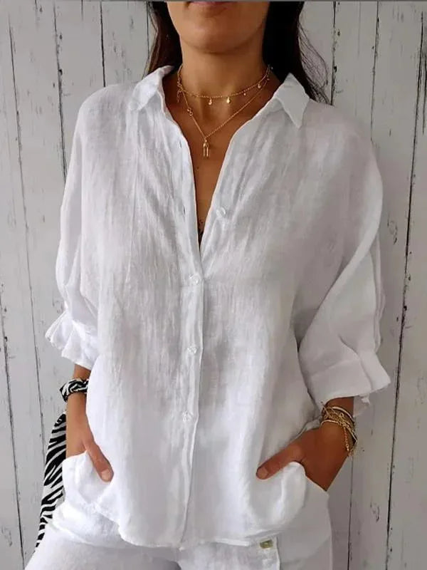 Variant image for Isabella | Blouse Femme Chic Blanche-9