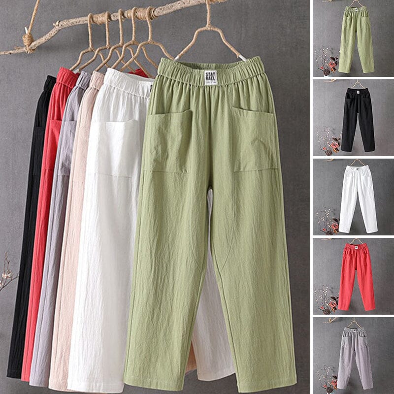 Emma | Pantalon Fluide Femme en Lin et Coton-2