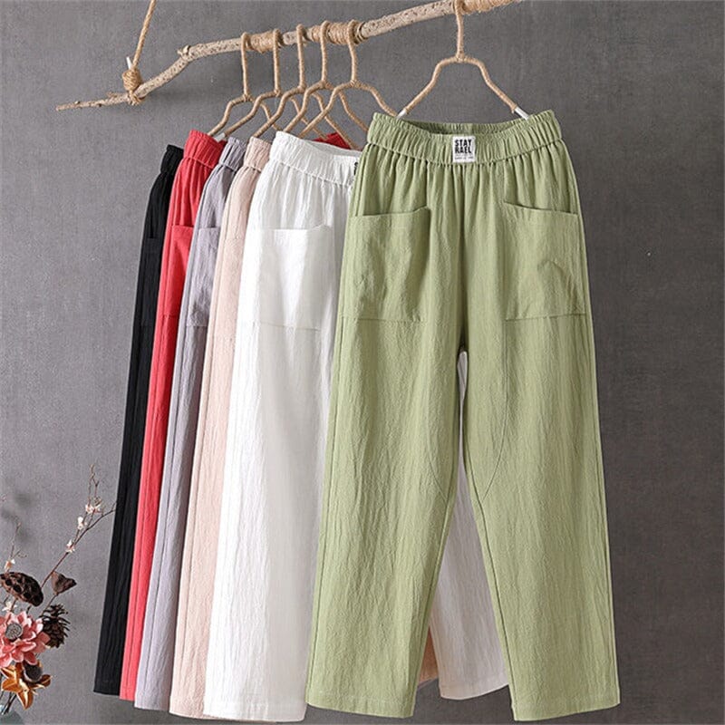 Emma | Pantalon Fluide Femme en Lin et Coton-4