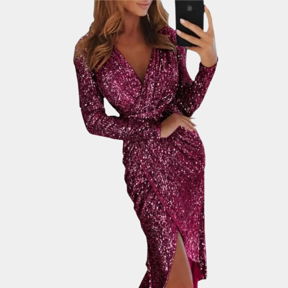 Audrey | Robe élégante à paillettes