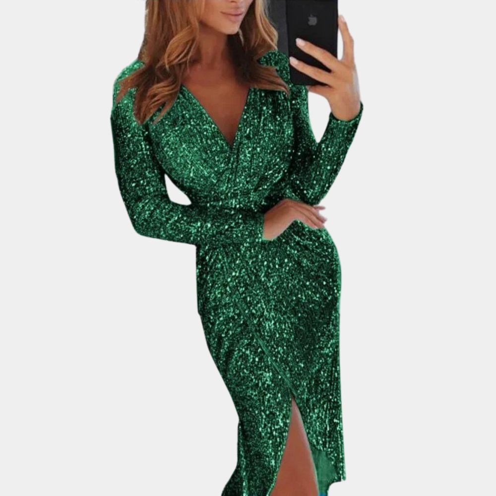 Audrey | Robe élégante à paillettes