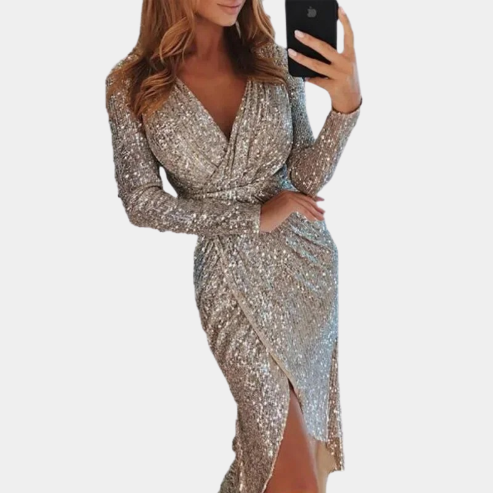Audrey | Robe élégante à paillettes