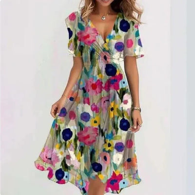 Robe Annegret Femme - Robe De Soirée Élégante Col en V, Polyvalente-4