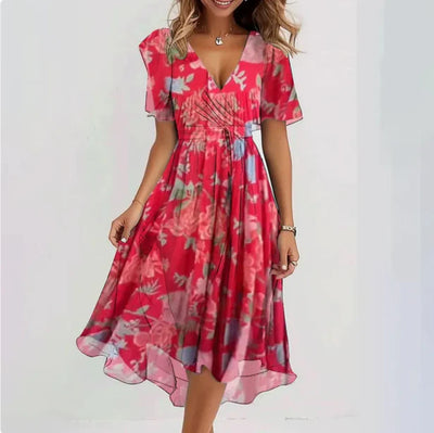 Variant image for Robe Annegret Femme - Robe De Soirée Élégante Col en V, Polyvalente-7