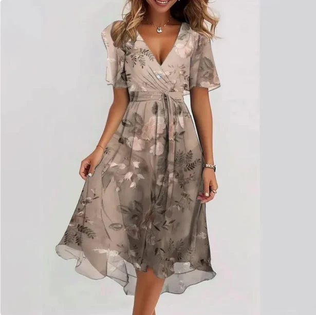 Variant image for Robe Annegret Femme - Robe De Soirée Élégante Col en V, Polyvalente-13