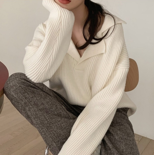 Yara | Pull à col V pour l'hiver