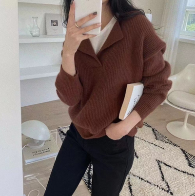 Yara | Pull à col V pour l'hiver