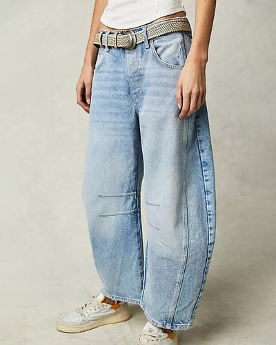 Jean Femme - Taille Mi-Haute Décontractée-3