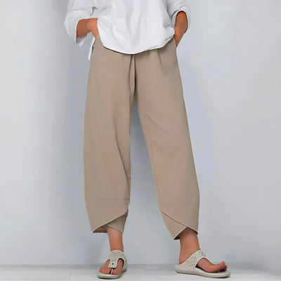 Layla | Pantalon Lin Femme Fluide Élégant-1