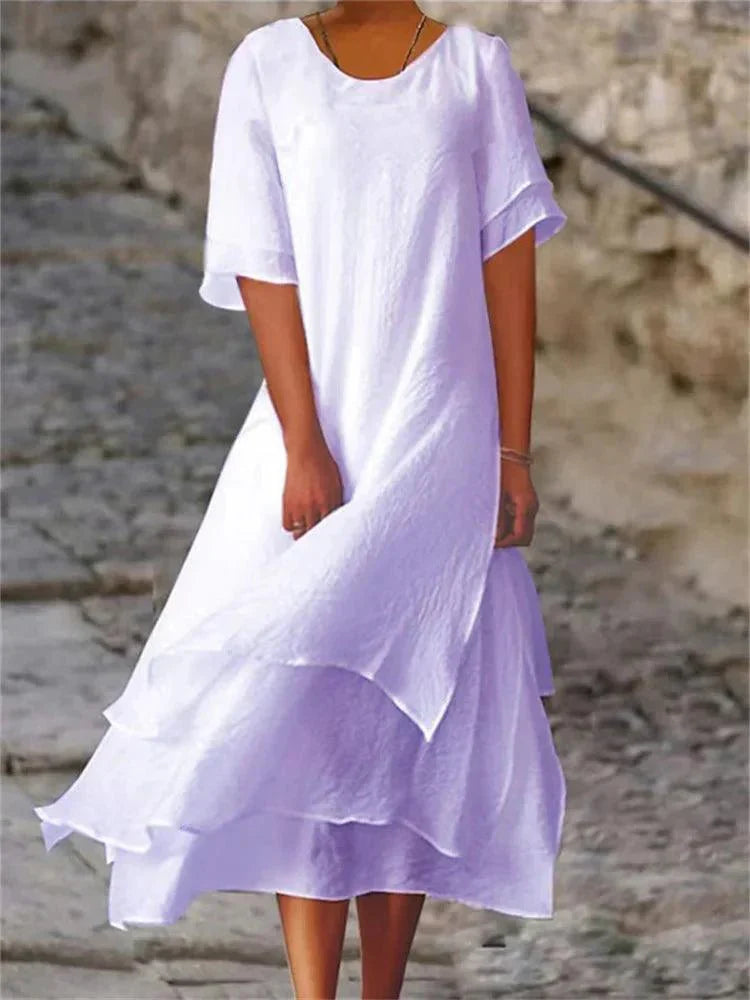 Maya | Robe Longue Femme Maxi Élégante d'Été en Coton Taille S à 3XL-4