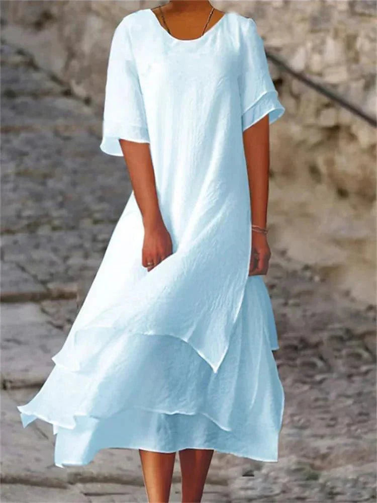Maya | Robe Longue Femme Maxi Élégante d'Été en Coton Taille S à 3XL-5
