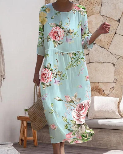 Miranda | Robe Longue Femme Florale Élégante-2