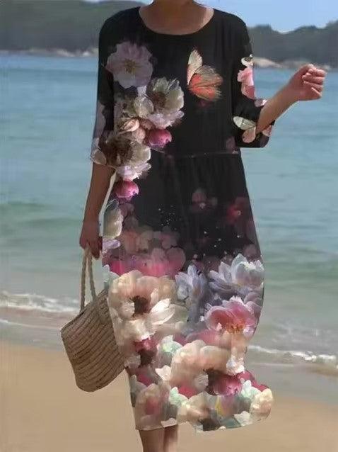 Miranda | Robe Longue Femme Florale Élégante-5