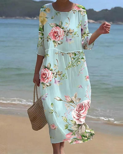 Miranda | Robe Longue Femme Florale Élégante-1