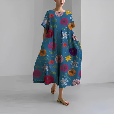 Naomi | Robe Longue Femme Fleurie Bohème Maxi-4