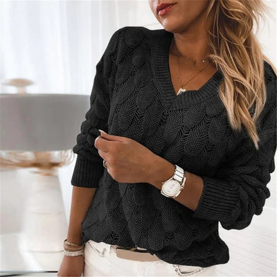 Kiera | Pull en tricot à décolleté en V