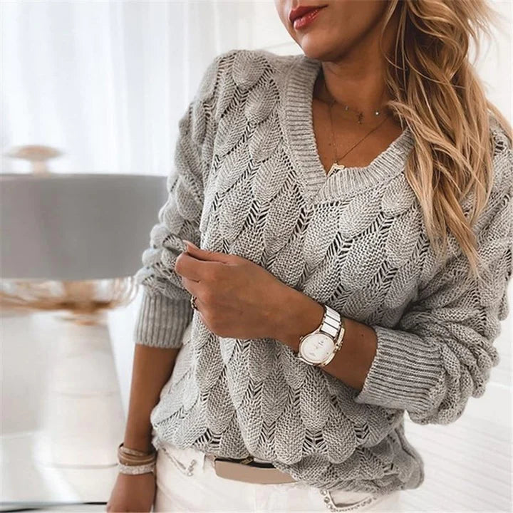 Kiera | Pull en tricot à décolleté en V