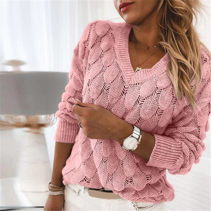 Kiera | Pull en tricot à décolleté en V