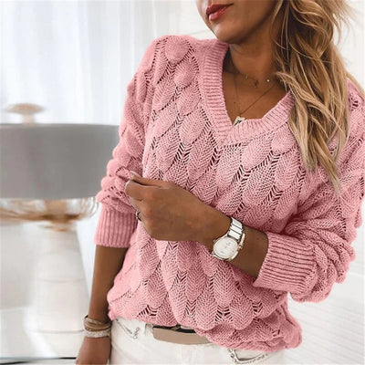 Kiera | Pull en tricot à décolleté en V