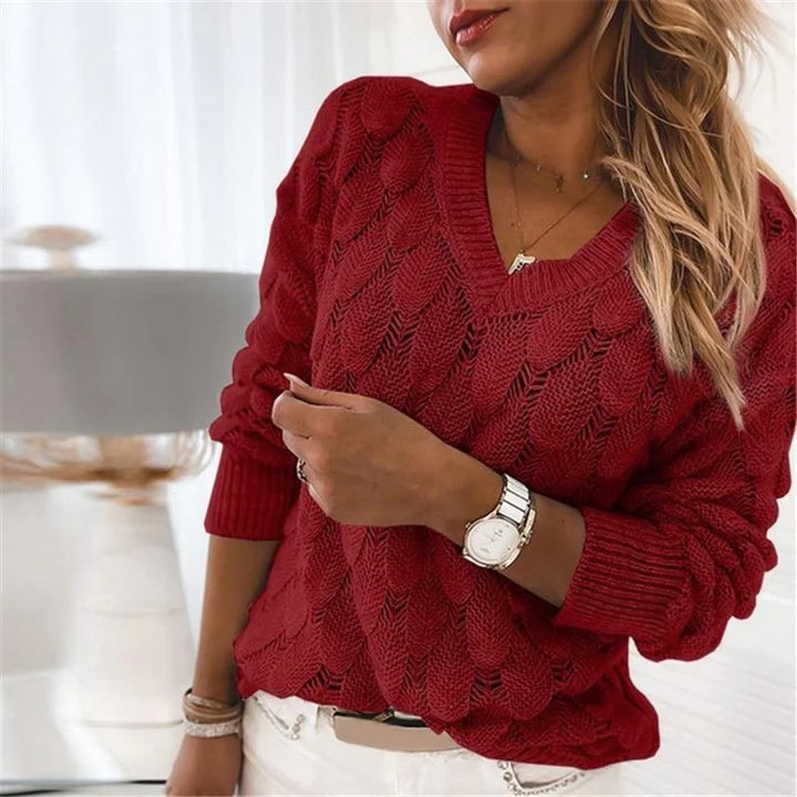 Kiera | Pull en tricot à décolleté en V