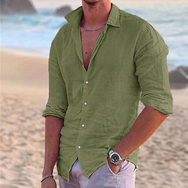 Variant image for Zander Chemise Homme – Lin Respirant, Élégance Décontractée-31