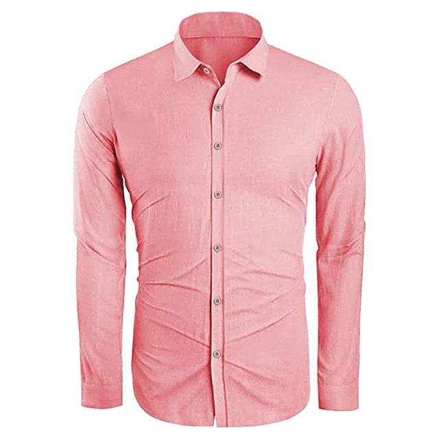 Zander Chemise Homme – Lin Respirant, Élégance Décontractée-3